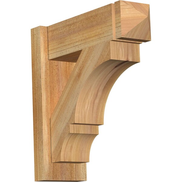 Ekena Millwork Balboa Rough Sawn Arts and Crafts Outlooker, Western Red Cedar, 6"W x 18"D x 18"H OUT06X18X18BOA03RWR - main